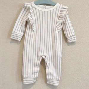 Pehr organic stripe one piece 0-3 months